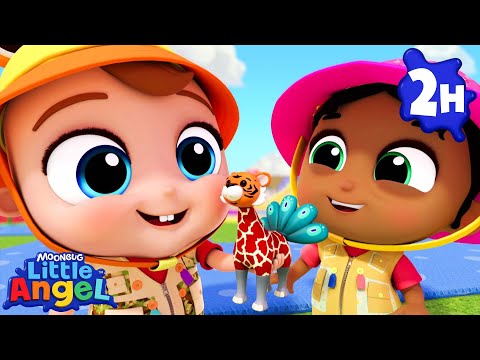 Animal Mix and Match Fun! | Little Angel | Fun Kids Songs | Nursery Rhymes