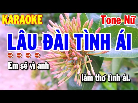 Karaoke Lâu Đài Tình Ái Tone Nữ Nhạc Sống Trữ Tình Dễ Hát Nhất 2024 | Thanh Hải