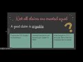 Writing Effective Claims and Evidence
