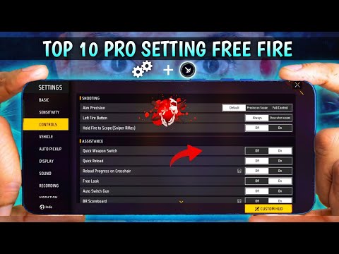 Top 10 Pro Settings Free Fire [ Secret ] Sensitivity + Fire Button Size | New Headshot Setting ~