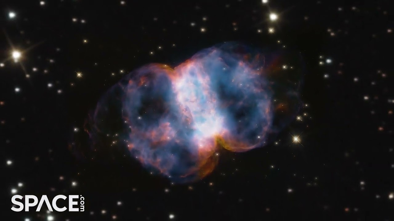 Zoom into Hubble’s view of Dumbbell Nebula for space telescope’s anniversary