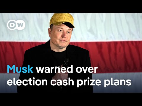 US Justice Department warns Musk over plans to give away millions in swing states | DW News