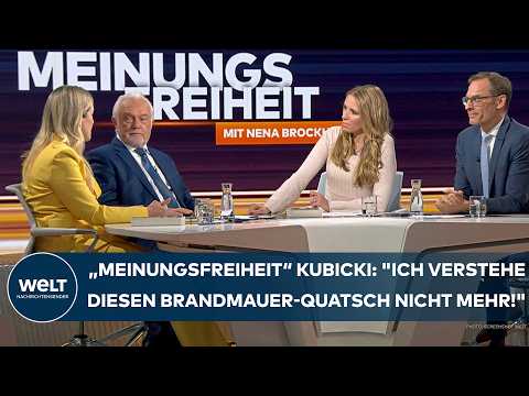 KUBICKI: "Ich verstehe diesen Brandmauer-Quatsch nicht mehr!" MEINUNGSFREIHEIT - mit Nena Brockhaus