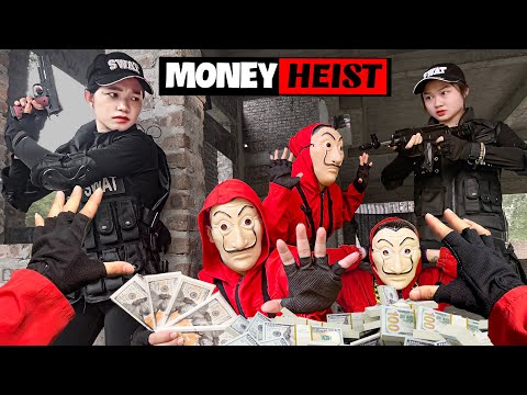 PARKOUR VS MONEY HEIST : Run away from Crazy Bad Guys in Money heist | Epic POV