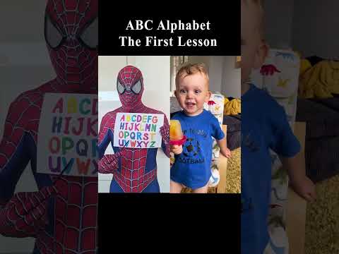 ABC Alphabet The First Lesson #tiktok #spiderman #funny #duet