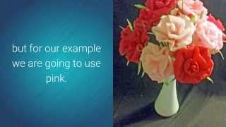How To Make A Rolled Crepe Paper Rose
