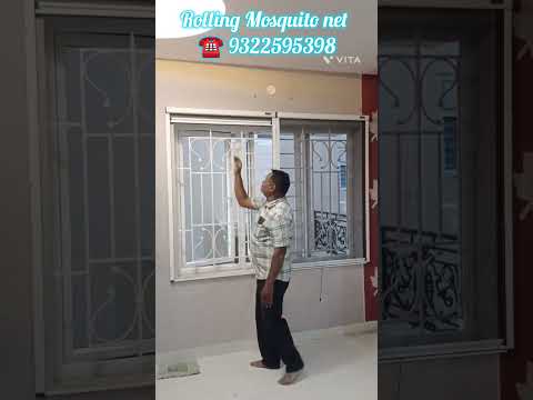 Plated, Folding, Rolling Mosquito Net in polyester, aluminium & steel मच्छर जाली 9322594398