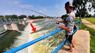 I Cast A Tiny Worm Into This Dam & Caught A MONSTER!
