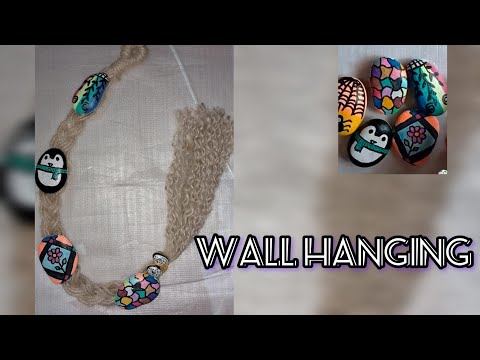 Beautiful Wall hanging craft #wallhanging #walldecor #easy craft#stonepaintings