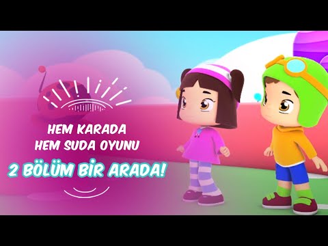 Hem Karada Hem Suda Oyunu 🏜🌅 | Leliko ve Pisi İle 2 Bölüm Bir Arada | Düşyeri