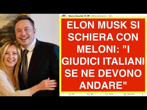 ELON MUSK SI SCHIERA CON MELONI: "I GIUDICI ITALIANI SE NE DEVONO ANDARE"