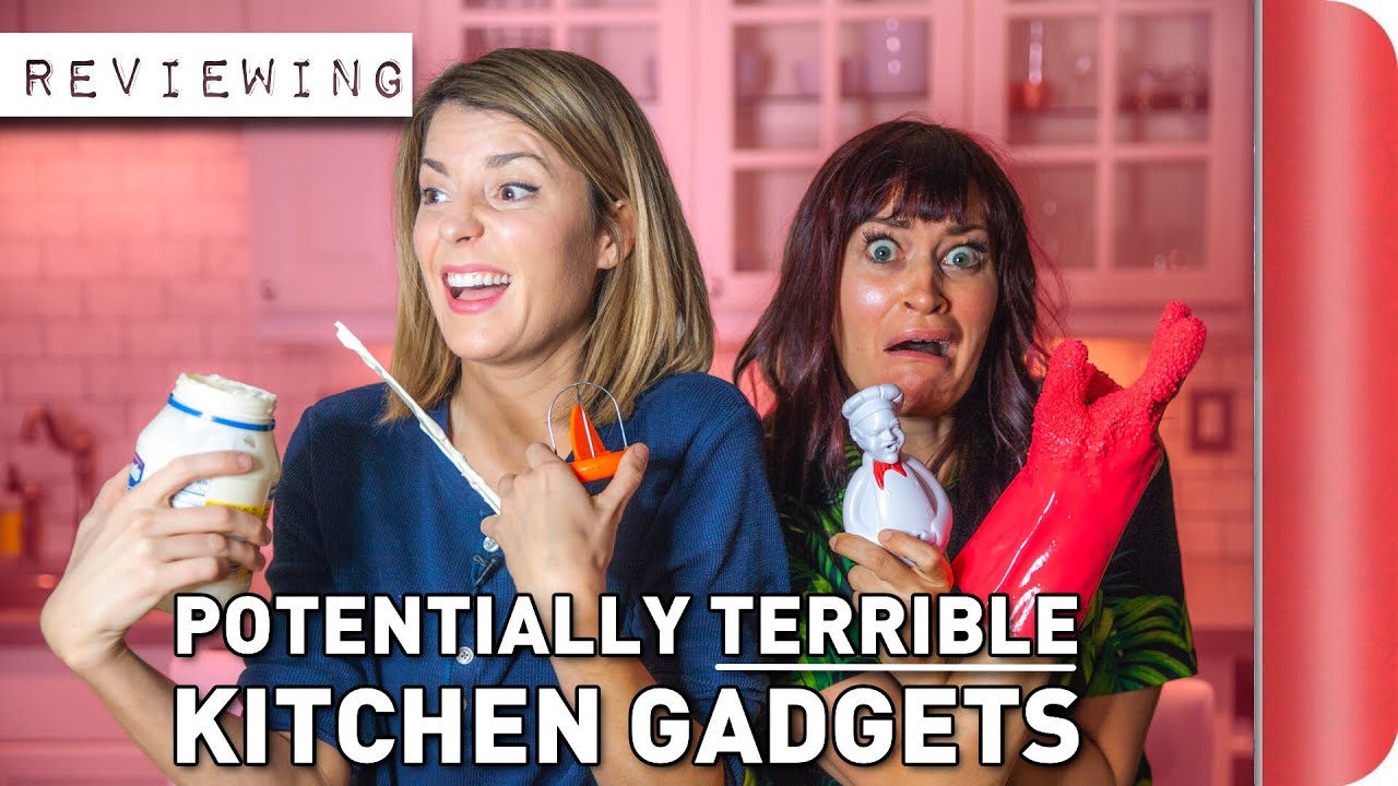 Reviewing Potentially TERRIBLE Kitchen Gadgets Ft. Grace Helbig & Mamrie Hart