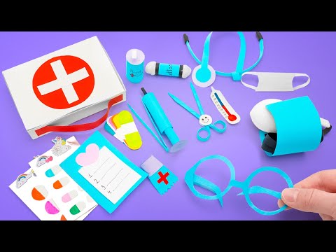 Trousse médicale de docteur DIY 👨‍⚕️⚕️ Ensemble de jeu en papier amusant à fabriquer