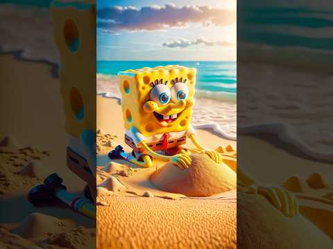 Baby SpongeBob Builds Epic Sand Statue | Rank Up | Epic Revenge Prank! #shorts #spongebob #funny