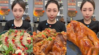 Mukbang #214: Eating roll  belly , braised pork belly, legs pork #mukbang #eatingshow #pork