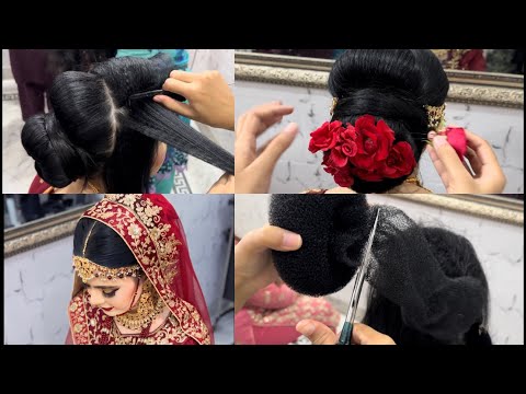 Easy Bridal Hairstyle Tutorial |Bridal Hairstyle Tutorial||Hairstyle| by@hoorainsalon #hairstyle