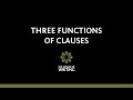 Dependent Clauses and Their Functions