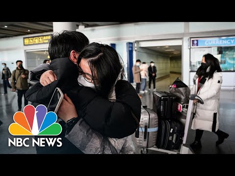 Tears of joy follow easing of international travel in and out of China