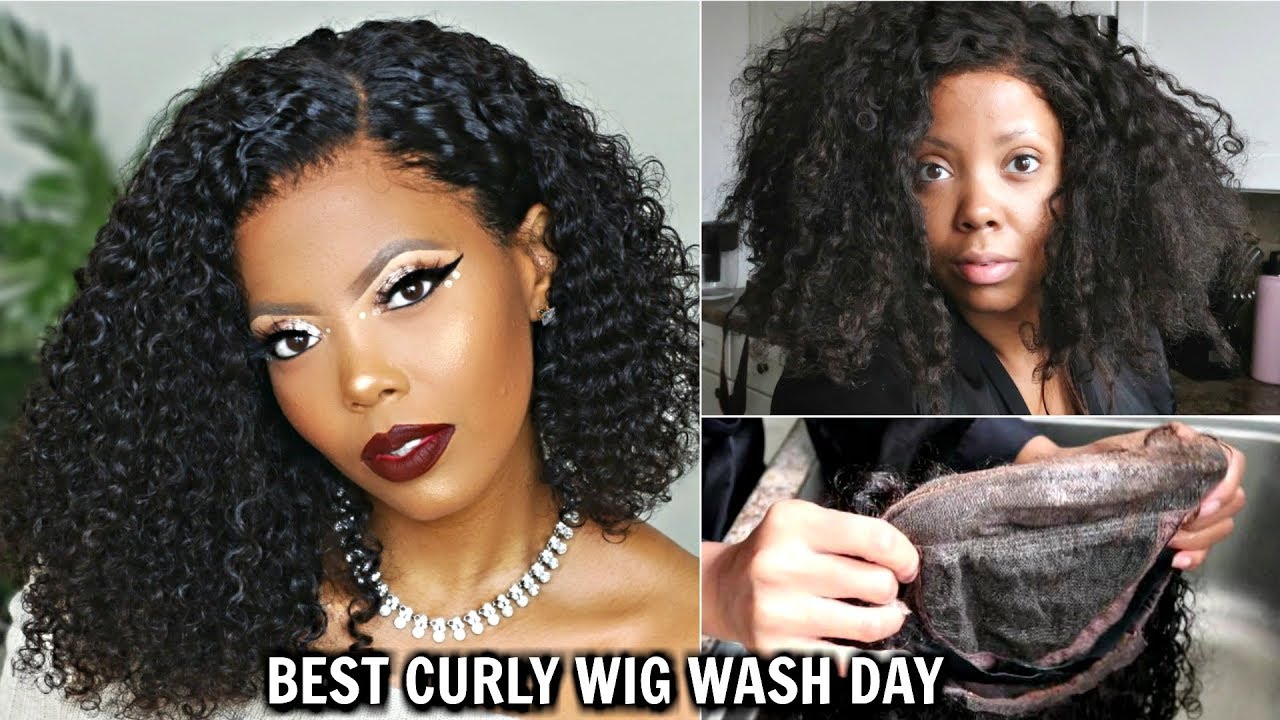 $7 Wash Day Miracle How To Wash Curly Lace Wig + Restore Curls & Re