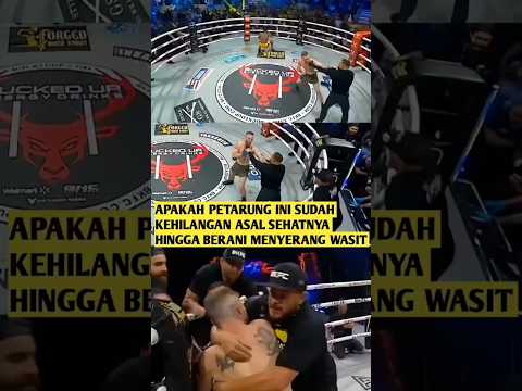 Petarung Ini Dipukul Hingga Hilang Kesadaran, Sampai Wasit Pun Diserang#shortsvideo#mma#shorts