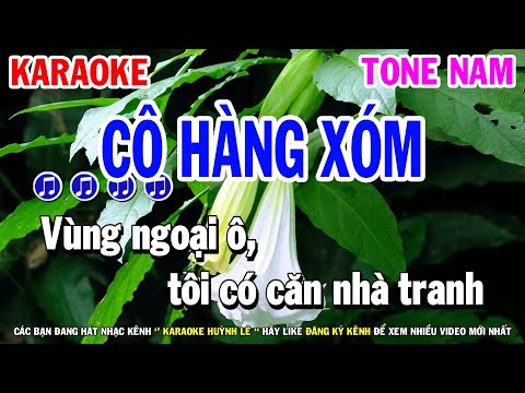 Cô Hàng Xóm Karaoke Tone Nam Gm ( Bolero Beat Hay ) Huỳnh Lê