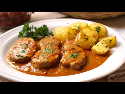 Solomillo de Cerdo en Salsa tradicional (delicioso y tierno)