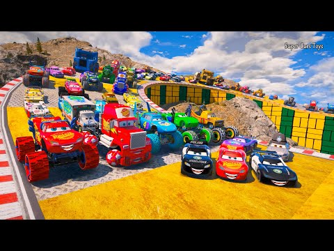 NEW Disney Pixar Cars Unboxing Review | Lightning McQueen Police Jacskon Storm High Impact & Friends