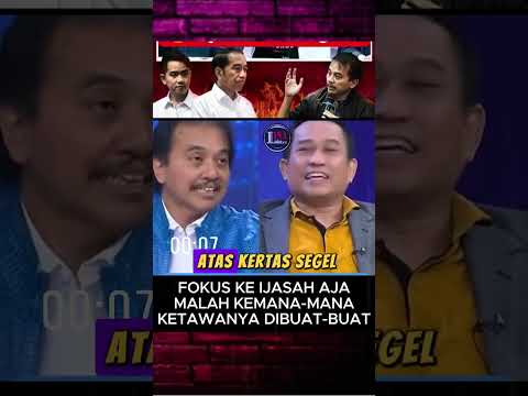 DIDESAK SOAL IJAZAH, ROY SURYO MALAH NGOMONG NGELANTUR! TERTANGKAP KETAWA DIBUAT-BUAT!