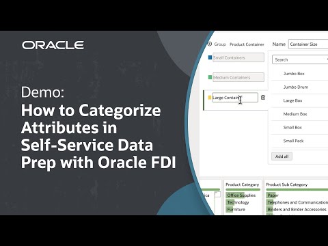 How to Categorize Attributes in Self-Service Data Prep with Oracle FDI
