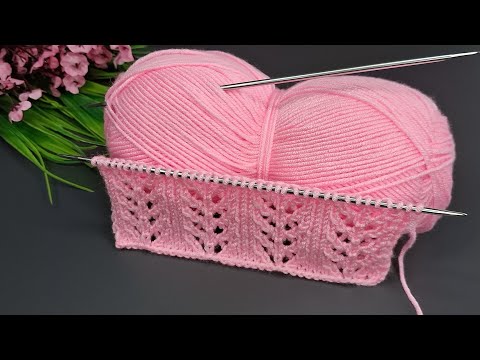 Kolay İki Şiş Örgü Yelek Model Desen 🌸#knitting #crochet #handmade #flower #diy #keşfet