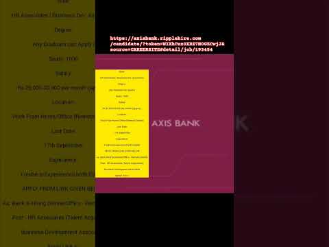 axis bank jobs