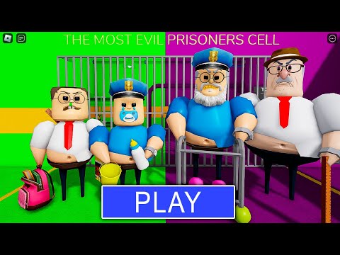 Baby Barry vs Old Barry New Evolution Mode! Barry's Prison Run Obby Walkthrough Roblox