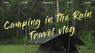camping in the rianing