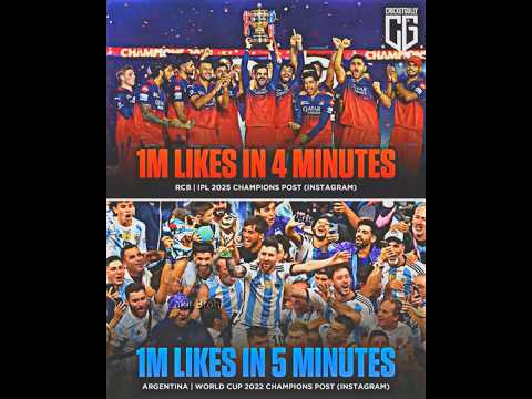 RCB Post 1 Million Like In 4 Minutes Record 🤯🥵 #shorts #ipl #rcb #cricket #viratkohli