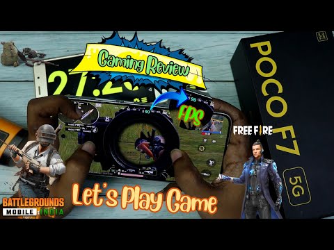 Poco F7 5G BGMI & Free Fire Gaming Test with Battery & Heating | Gyro, Graphics, Gameplay