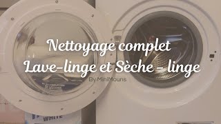 🧼 NETTOYAGE COMPLET DE MON LAVE-LINGE & SÈCHE-LINGE 🧺