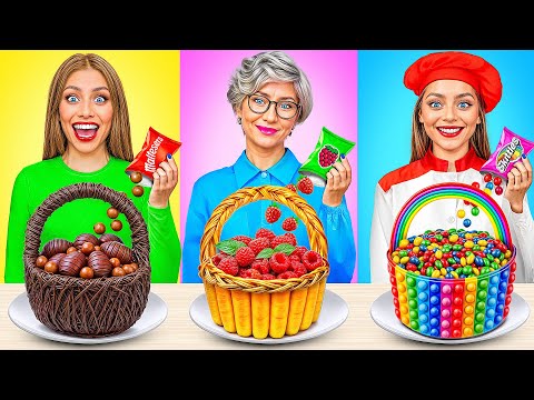 Moi vs Grand-Mère Défi De Décoration De Gâteau | Bataille Comestible par Multi DO Challenge