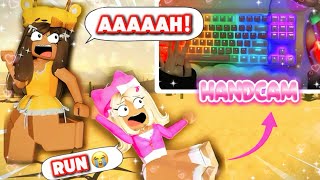 PLAYING EVADE BUT WITH HANDCAM ROBLOX *HANDS REVEAL*