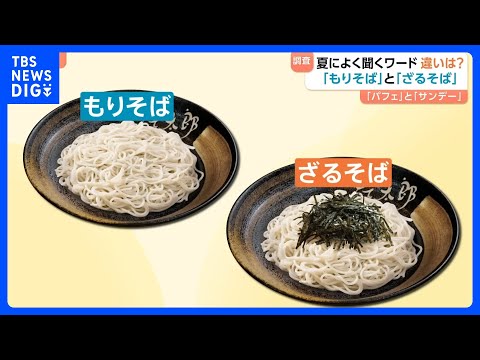 「もりそば」「ざるそば」の違いって？日焼け止めのSPFとPAの違いは？知っているようで知らない！夏に関するワード徹底調査！｜TBS NEWS DIG