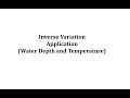 Water Temperature and Depth Relationships