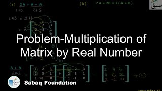 Problem-Multiplication of Matrix by Real Number