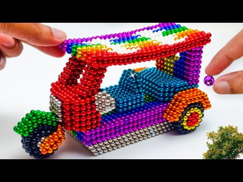 DIY - How To Make Mini Car Rickshaw (Tuk Tuk) with Magnetic Balls (Satisfying) | My Magnet #car