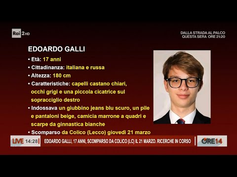 Edoardo Galli, 17 ani scomparso da Colico il 21 marzo. Ricerche in corso - Ore 14 del 26/03/2024