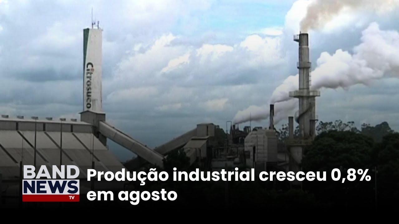 Produção industrial cresceu 08 em agosto