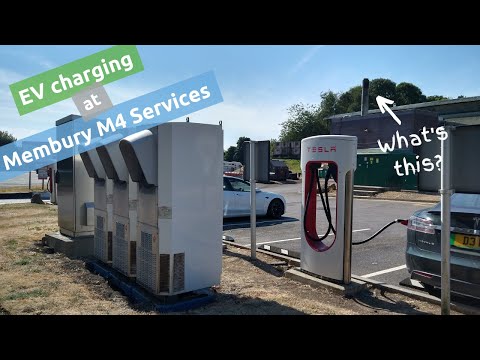 EV charging at Membury services, M4 Eastbound