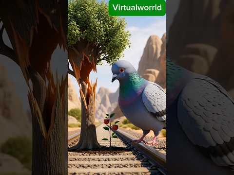 Pigeon plants an apple tree🌳#shortsfeed #shorts#3danimation #ai #pigeonstory #pigeon
