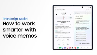 Galaxy Z Fold7 : วิธีใช้ Transcript Assist | Samsung