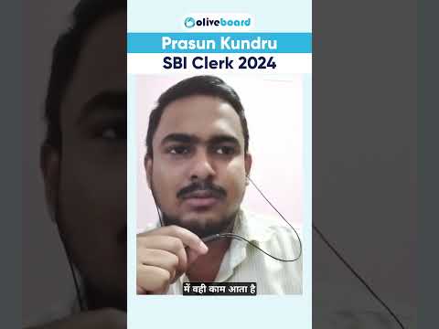 Prasun Kundru SBI Clerk 2024 #oliveboard #bankingexamsoliveboard #sbi #topper