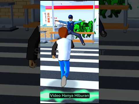 Yuta Menolong Pak Polisi Dari Monster Zombie Bhoot Sakura School Simulator Ding Dong #shorts #viral