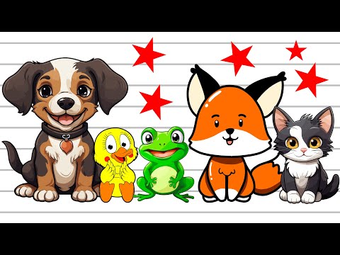 Wild Animal Sounds & Names for Kids! 🦁🐶🦊